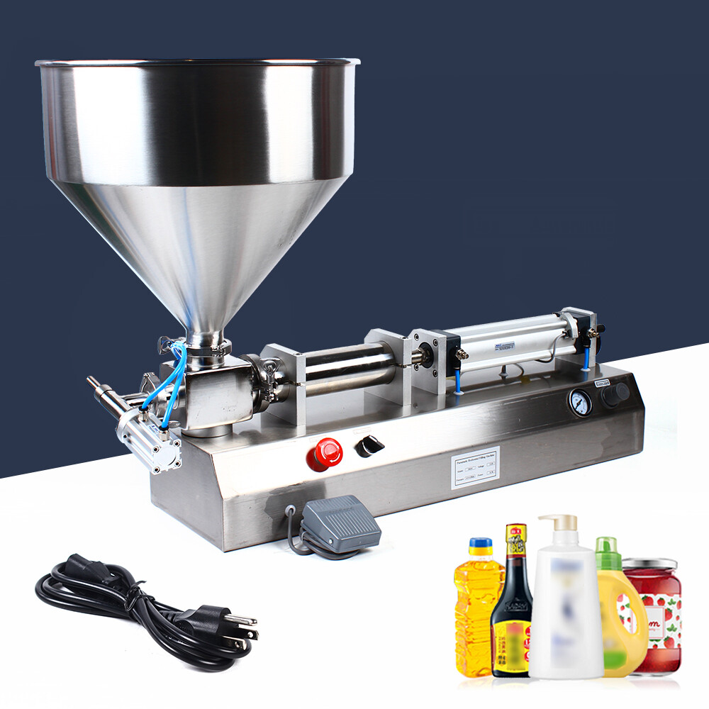 100-1000ml Paste Liquid Piston Filler Heating Filling Machine Single Nozzle 110V