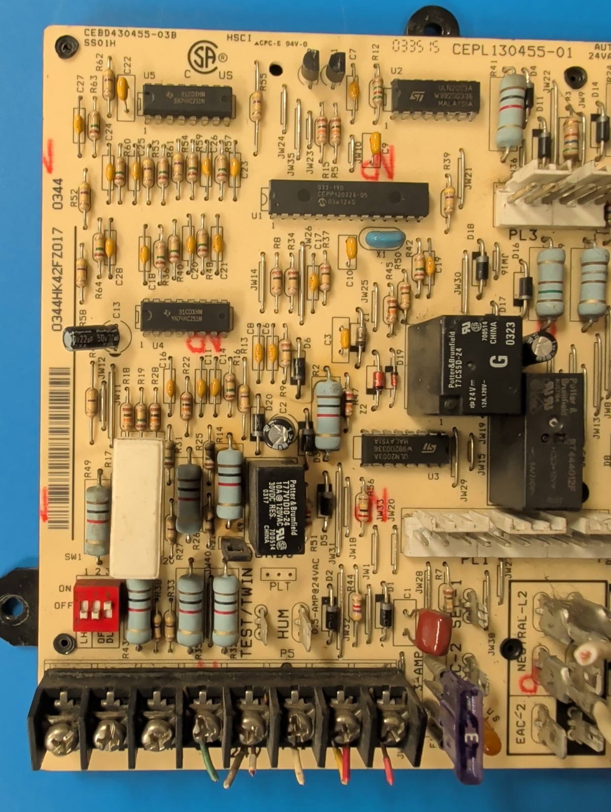 CEPL130455-01 CEBD430455-03B HK42FZ017 0344HK42FZ017 Furnace Board