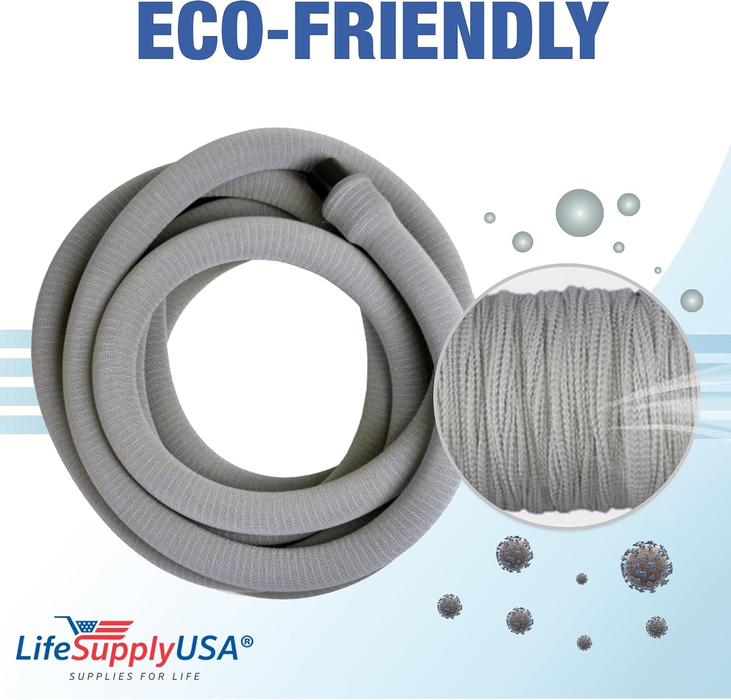 50ft Washable Knitted Hose Sock Cover Replacement for Central Vacuum Cleaner