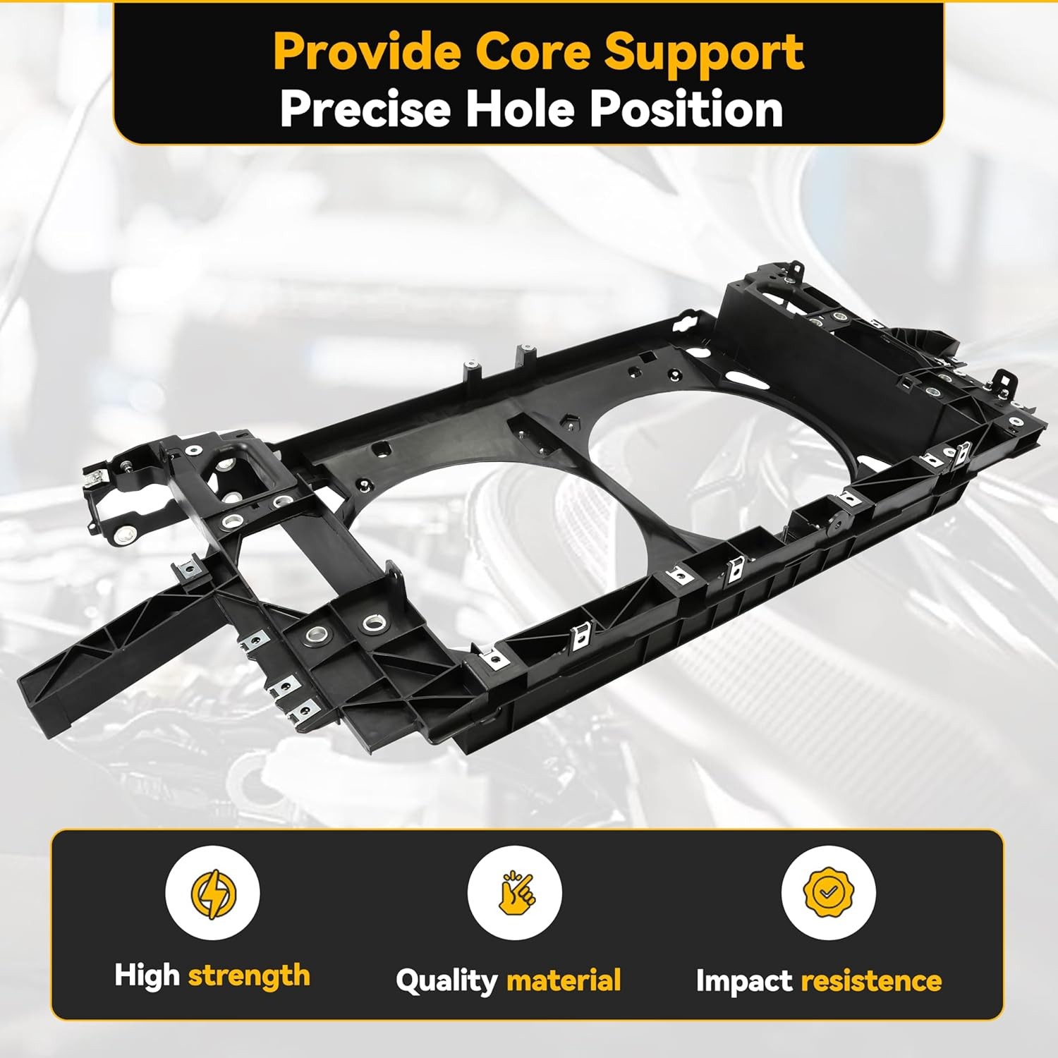 Kojem Radiator Support Assembly Compatible with 2007-2015 Infiniti G25 G35 G37 Q