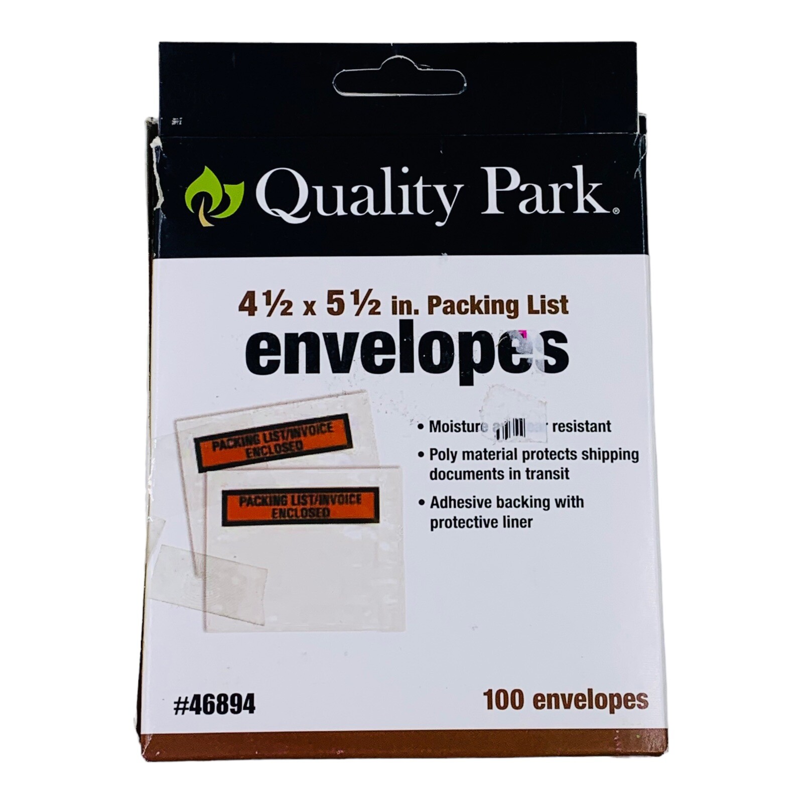 100 Count Quality Park 4.5×5.5 Self-Adhesive Packing List Envelopes *Read*