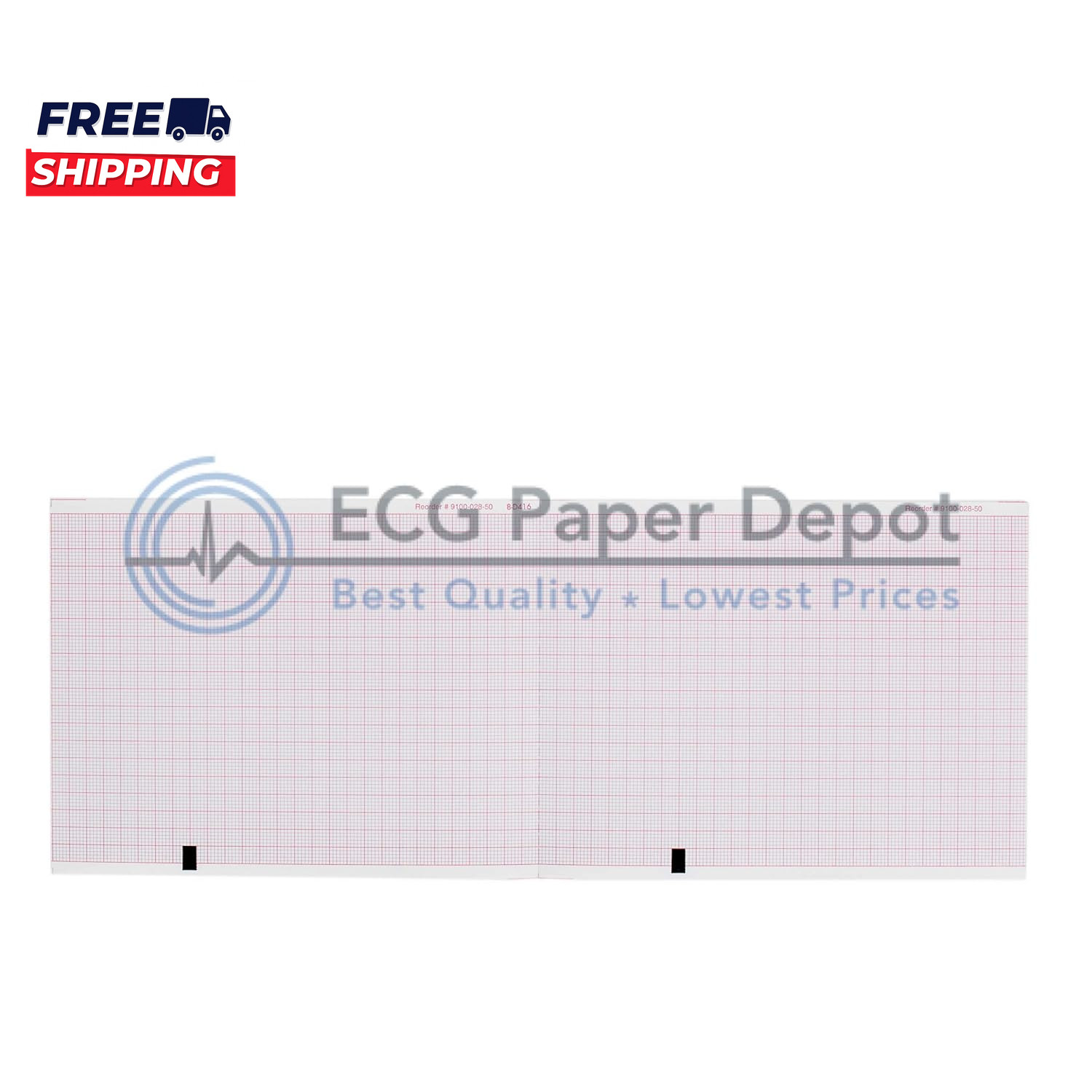 Mortara ELI 150 EKG Machine Paper 108Mm X 140Mm X 200 Sheets (5 Packs)