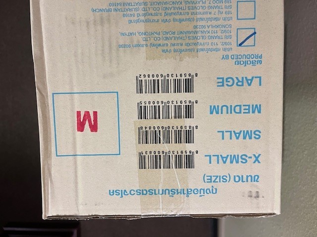 NITRILE and VINYL BLEND GLOVES 4 Mil Case of gloves 1000 pcs Non Medical MEDIUM