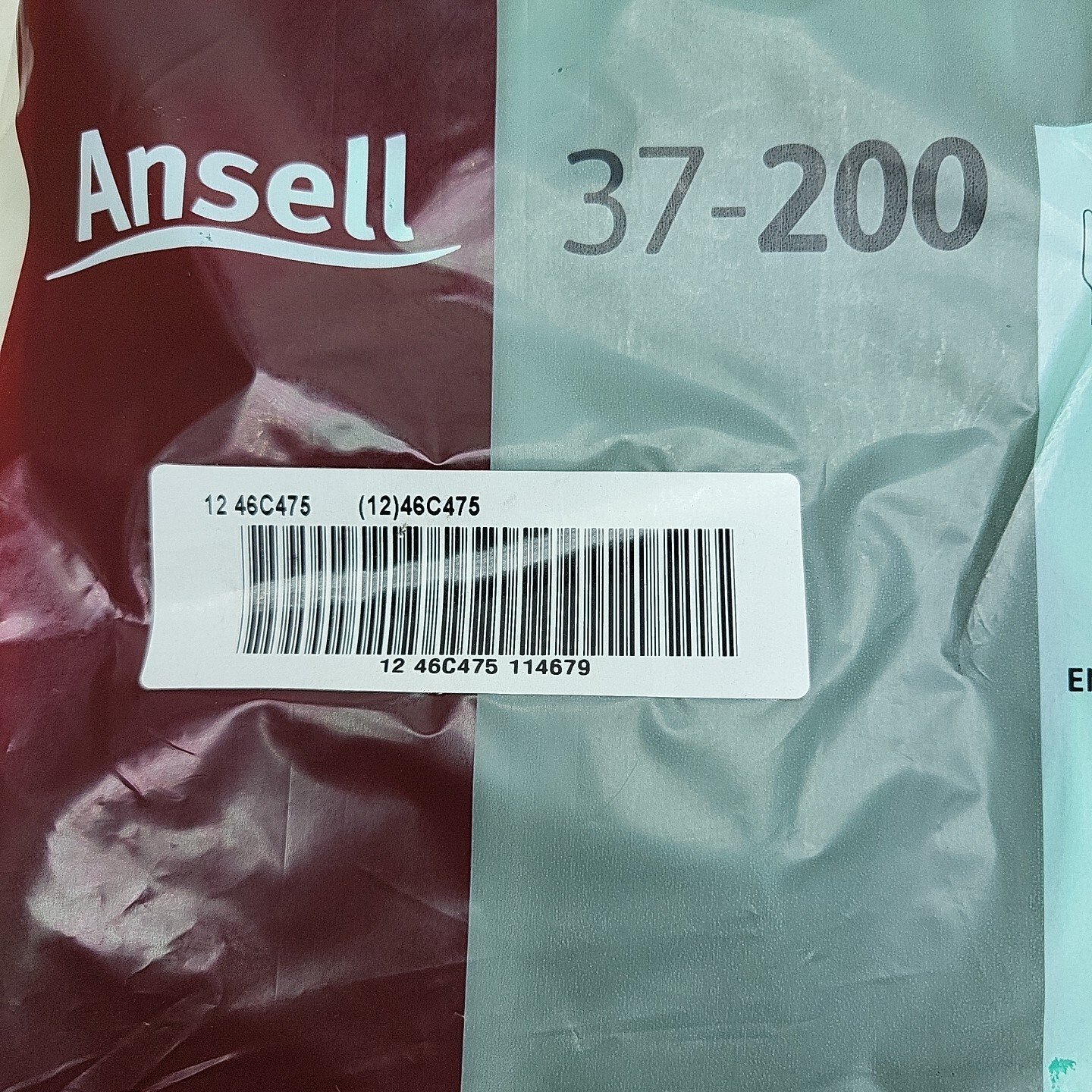 12 Pair Ansell 37-200 Light Green Nitrile Rubber Gloves Kitchen Washing Up Large