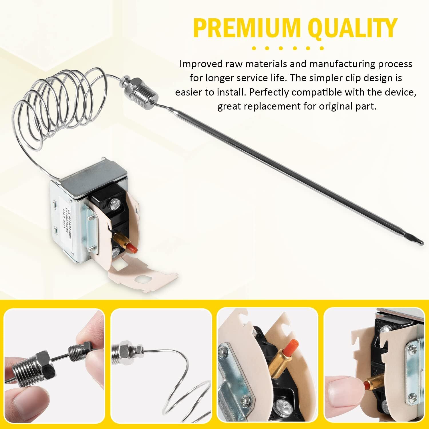 PP10084 High Limit Switch For Pitco Fryers Hi Limit Safety Thermostat 450F 45C+