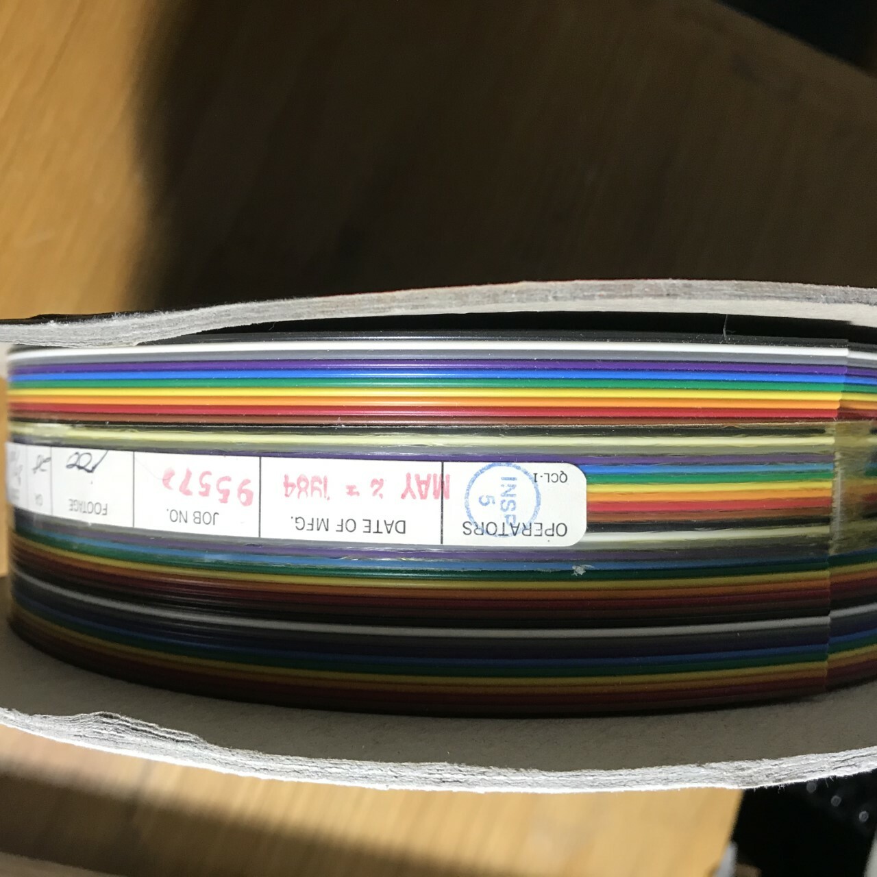 5 feet PHALO rainbow colored flat ribbon cable,40 conductors,P/N A2807-30-40T,