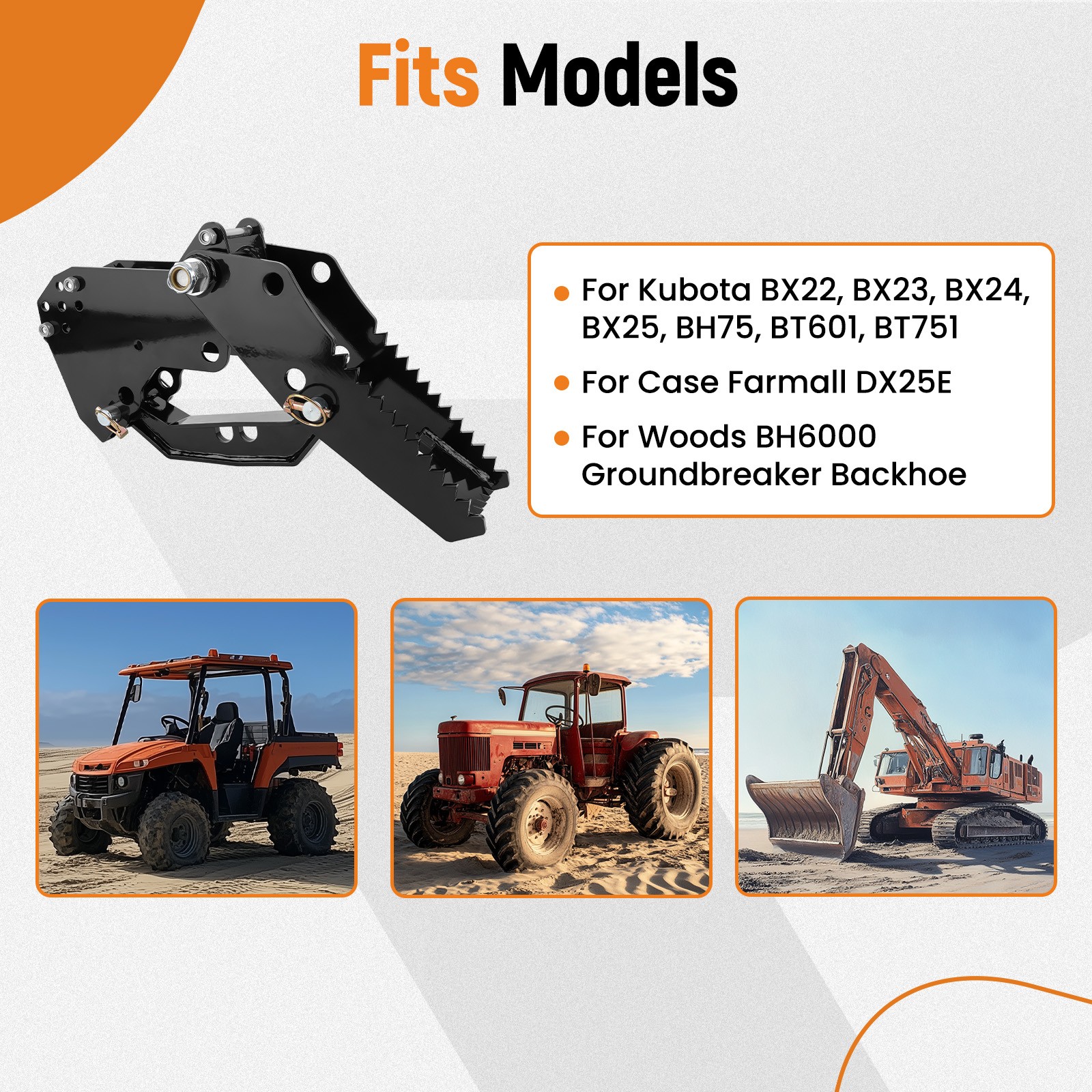 Backhoe Thumb Excavator Attachment For Kubota BX22,BX23, BX24,BX25, BH75