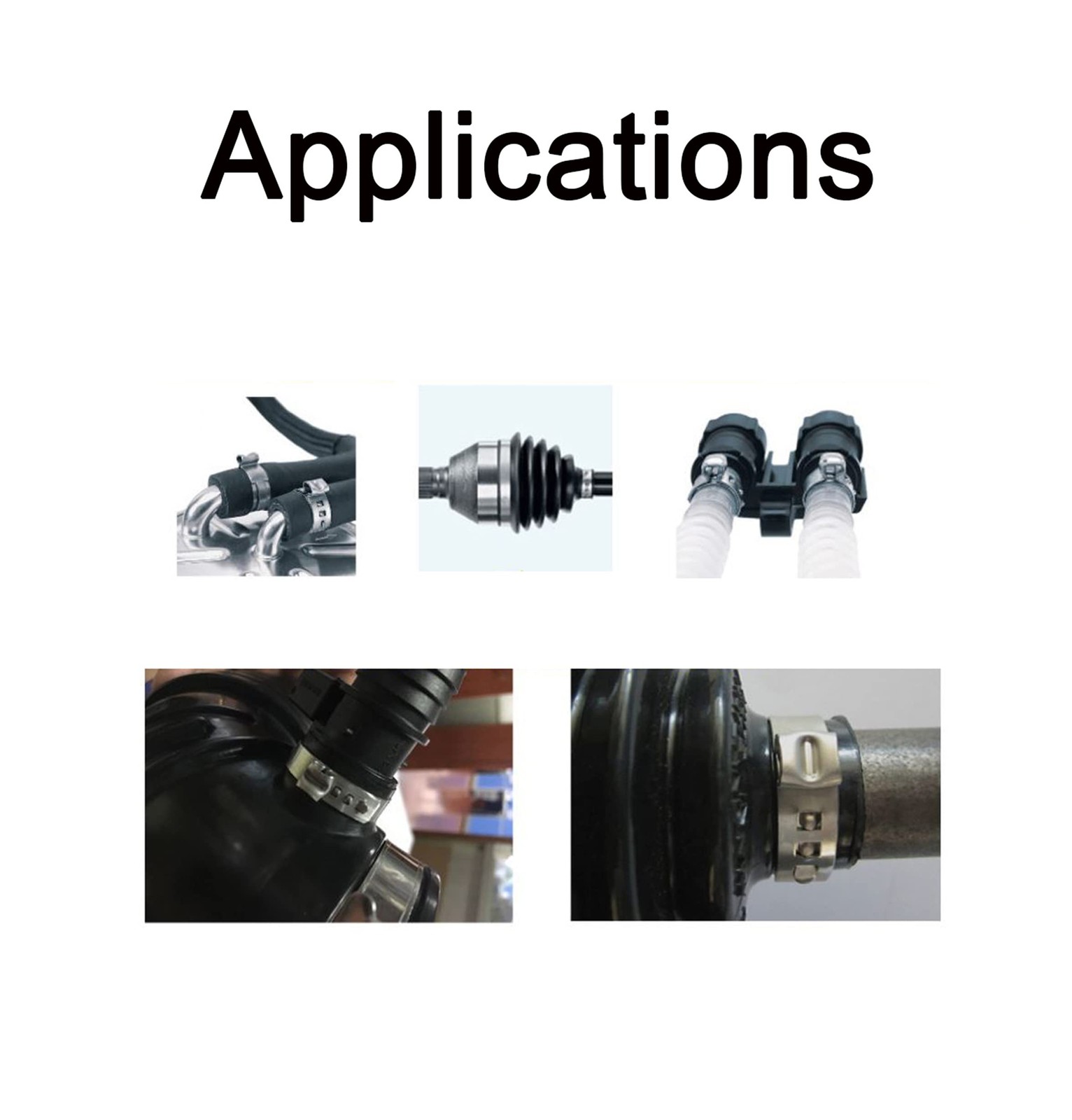 Single Ear Hose Clamps, Oetiker Clamps, 92Pcs(6.0mm-22.6mm) Crimp Pipe Clamps