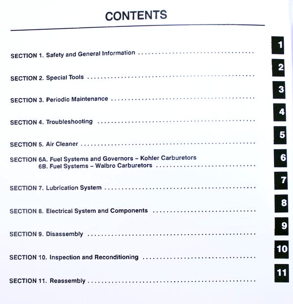 Kohler Magnum M18 M20 Twin Cylinder Gas Engine Service Repair Manual Shop Book