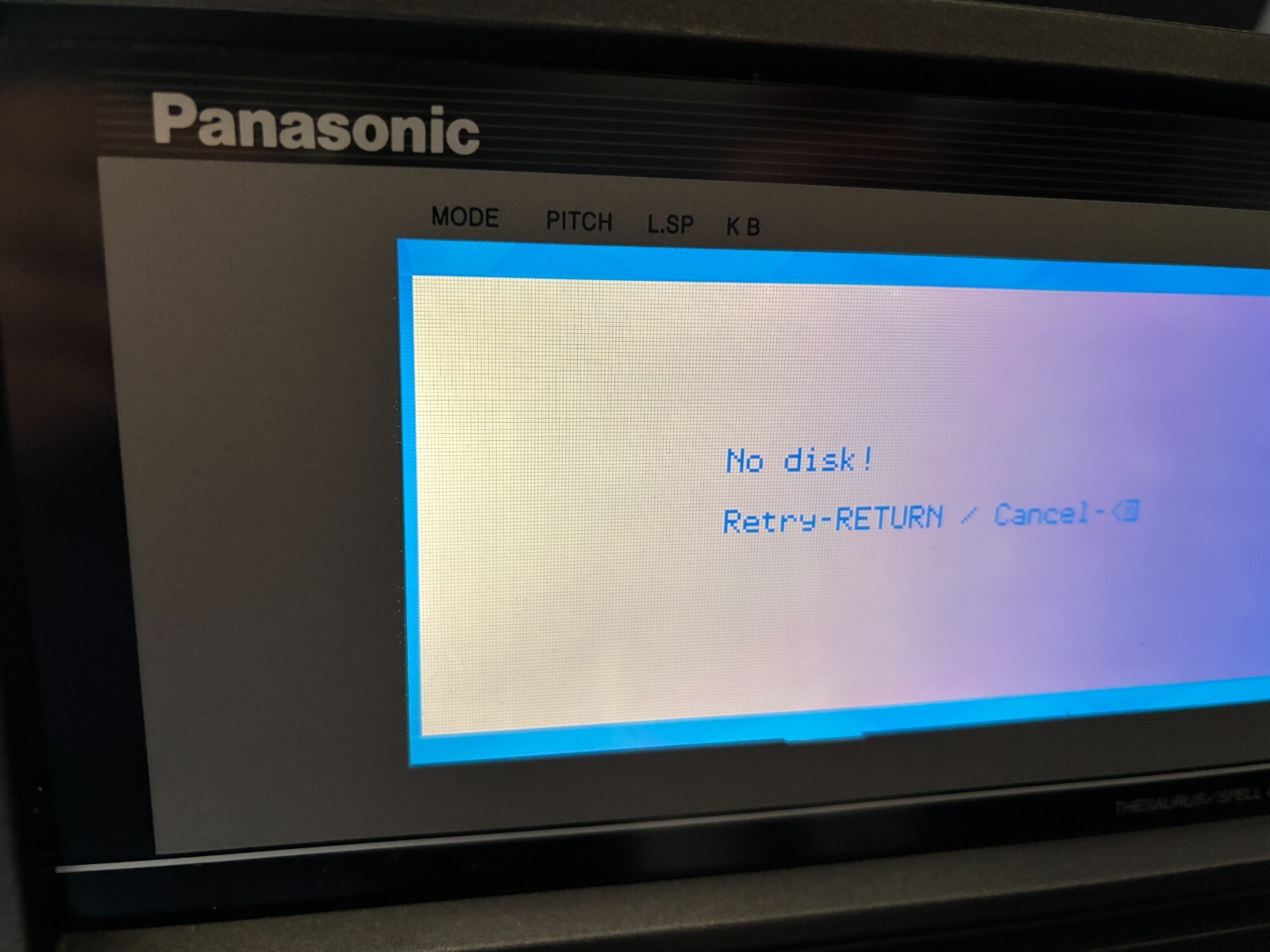 Panasonic Laptop Word Processor KX-WL50 Tested No Power Cable
