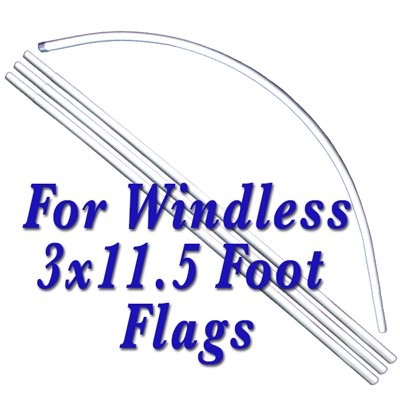 Open Stars and Stripes Windless Stay Open Large Swooper Flag Flutter Flag Bow…
