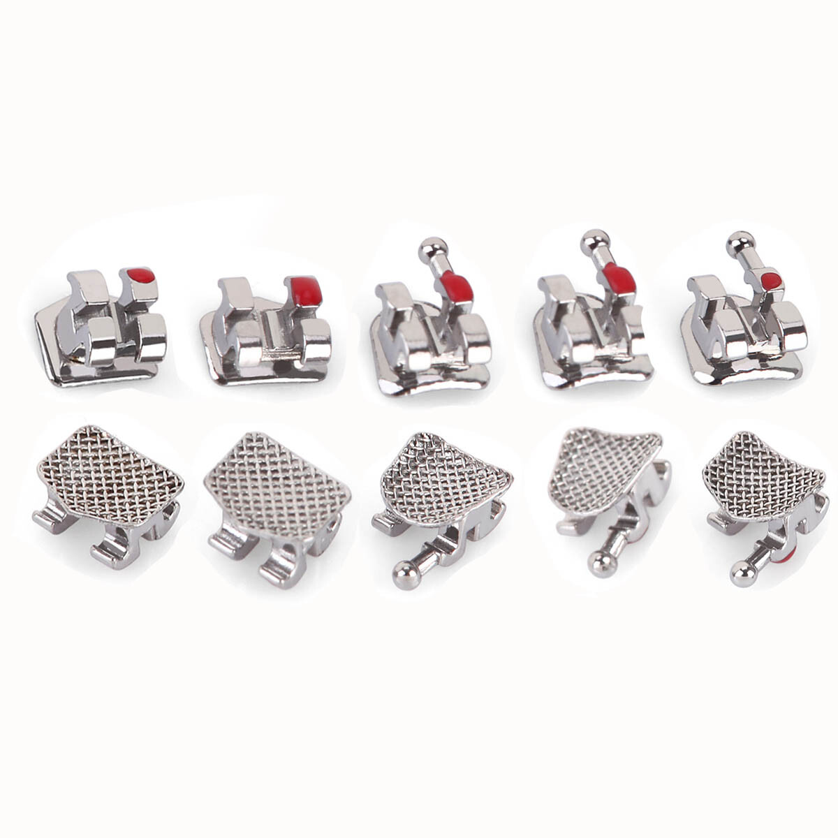 AZDENT Dental Brackets Braces Standard/Mini MBT/Roth Slot.022/.018 Hooks 3 4 5