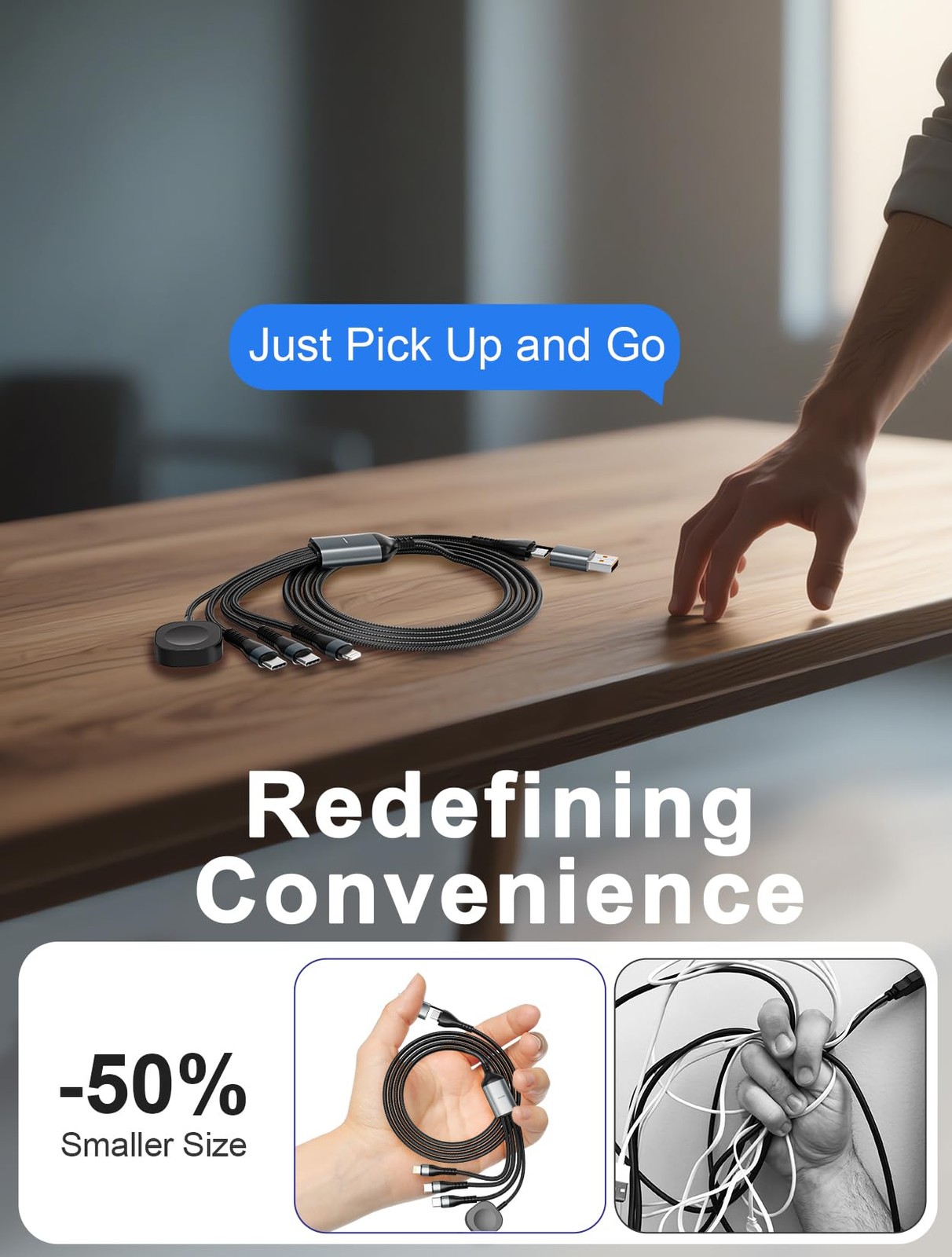 100W 2 USB C Multi Charging Cable for Apple Watch – 10ft USB C Fast Charging …