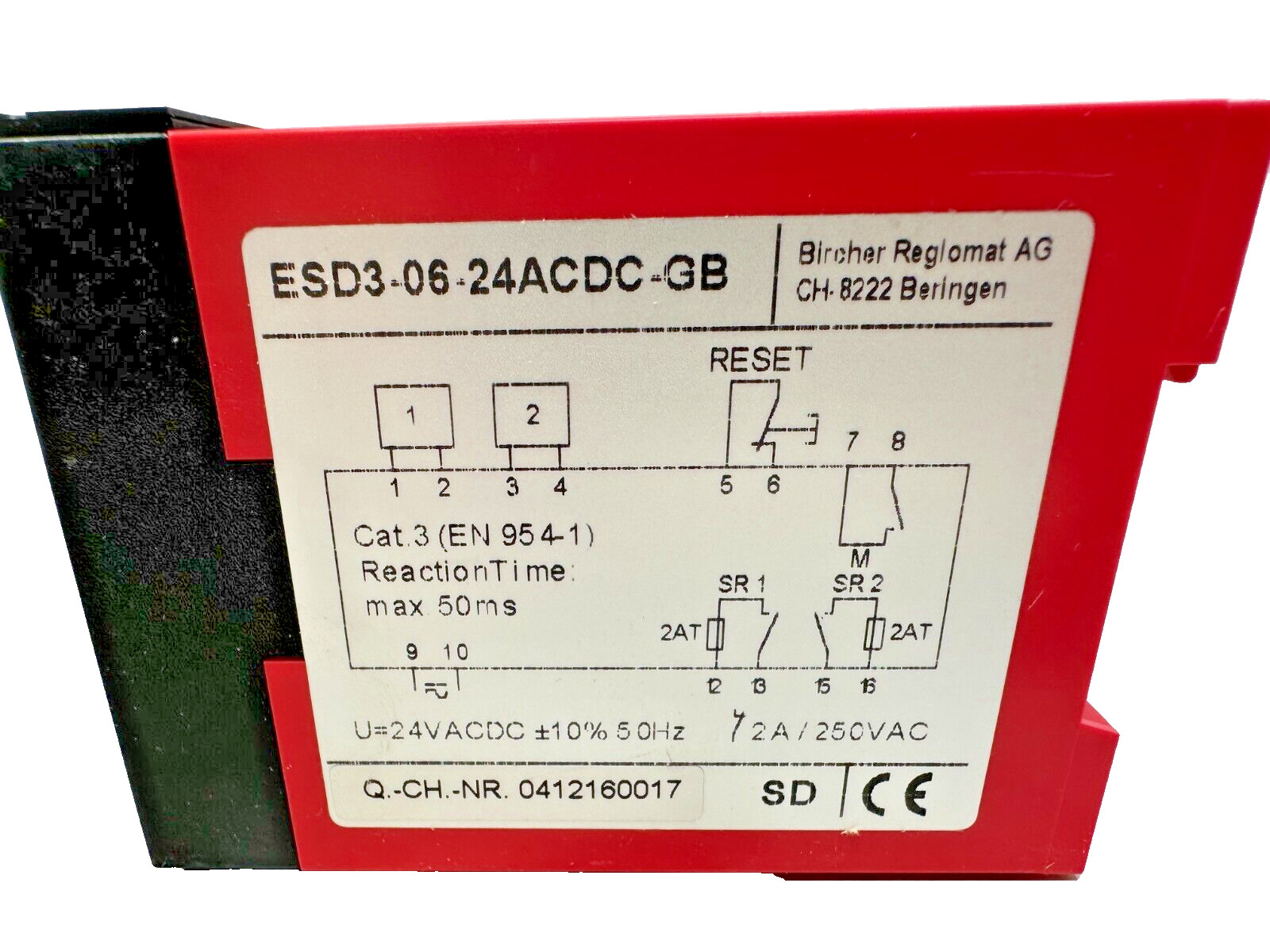 Bircher Reglomat ESD3-06-24ACDC-GB Safety Relay