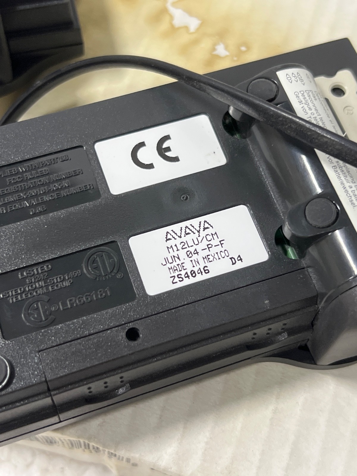 (Lot 2 Pcs) Avaya M12LU/CM Modular Headset Adapter