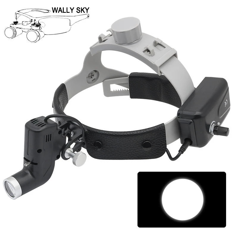 5W LED Dental Medical Head Light ENT Specific Black with Aluminum Box US STOCK