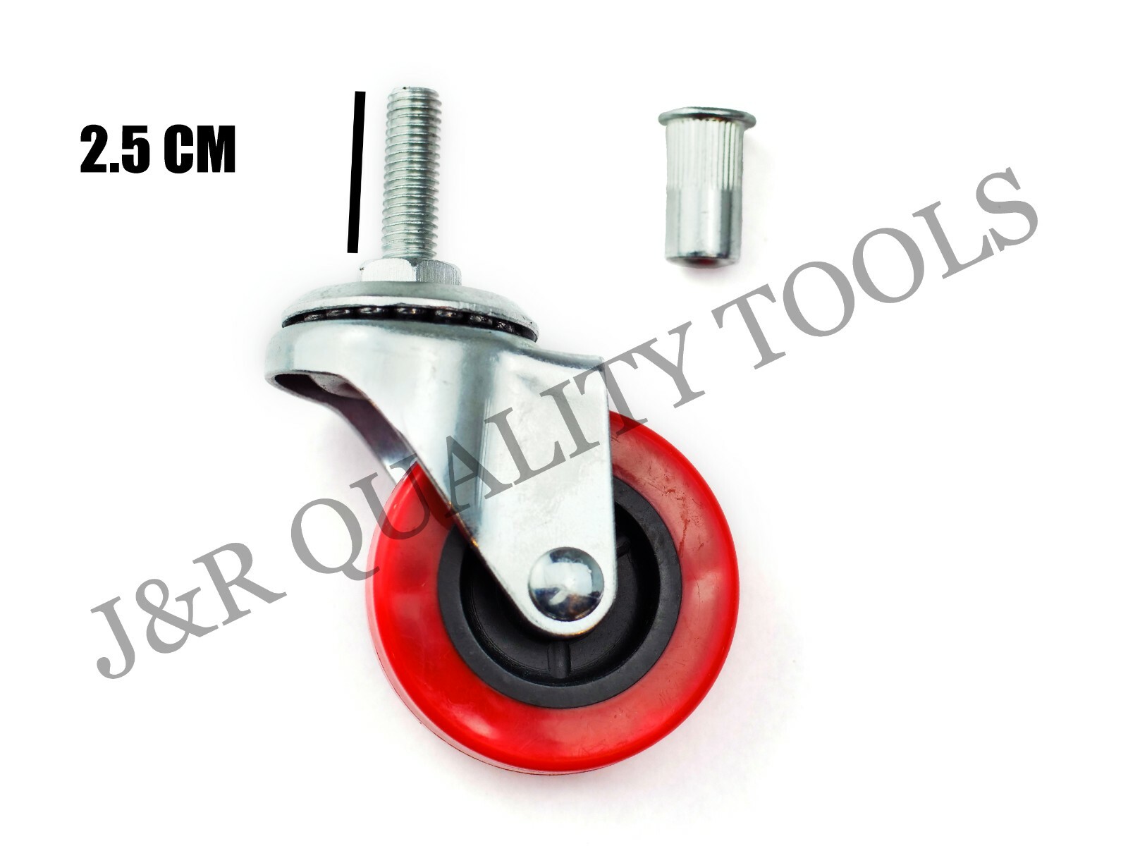 2 Pieces 2″ Replacement Caster Wheel for Creeper Swivel Chrome Plated Mechanic