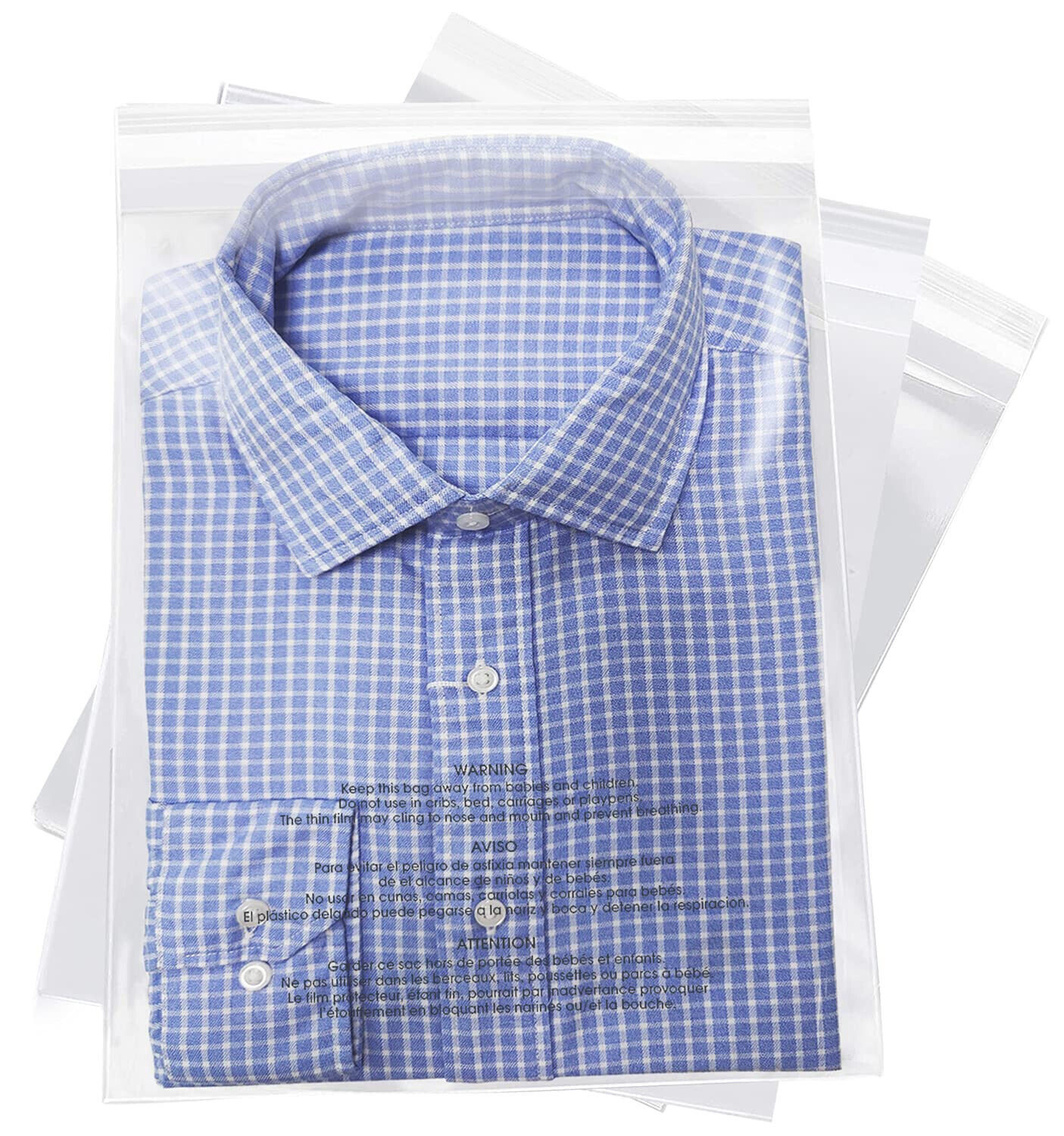 Poly Bags Resealable Suffocation Warning Merchandise 1.5 mil Shirt Apparel EDC
