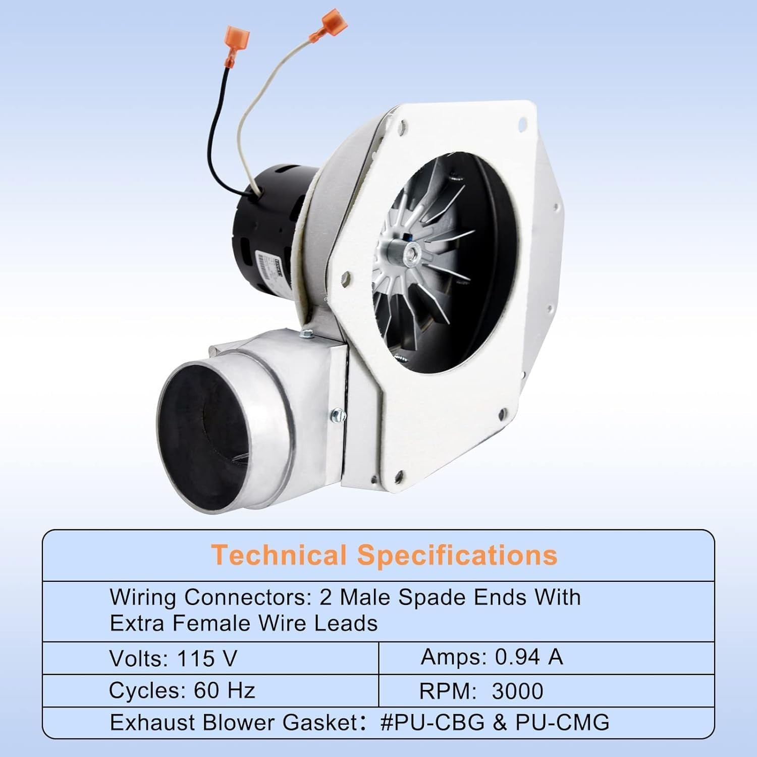 PU-076002B Exhaust Blower & PU-4C442 Convection Blower Fan Kit for Englander 25-