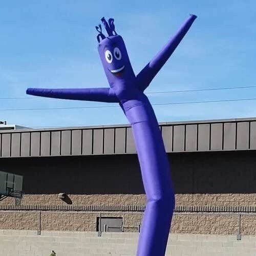 Light Blue 20ft Tall Inflatable Tube Man Air Powered Dancing Guy for Outdoors…