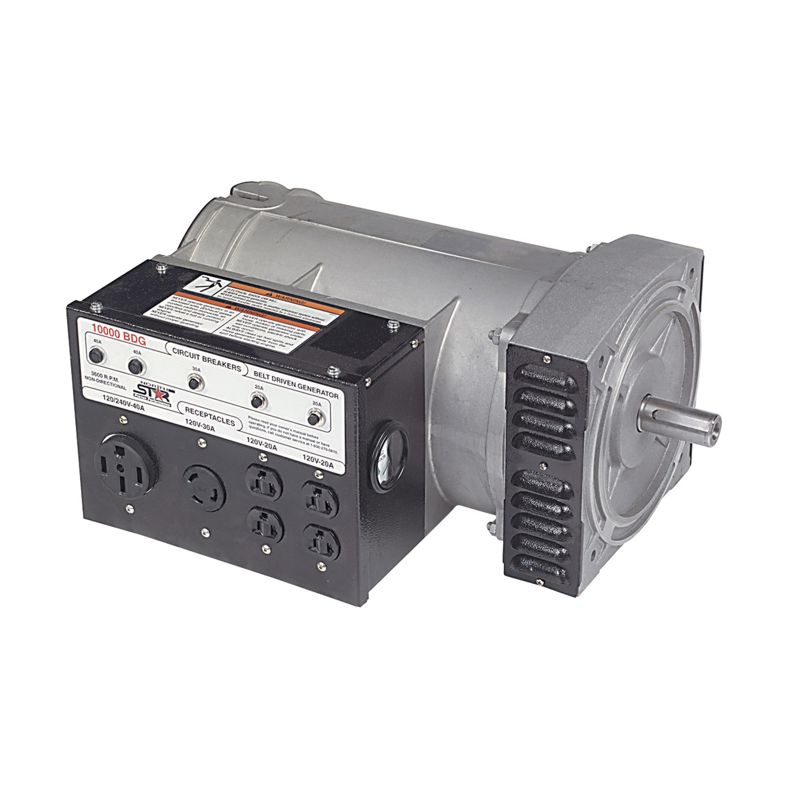 NorthStar Belt-Driven Generator Head, 10,000 Surge Watts, 9600 Rated Watts, 18