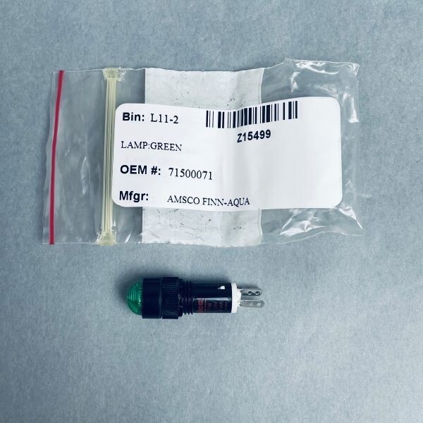 IDEC Led Pilot Light Green Domed Cap Total of 7 Bulbs
