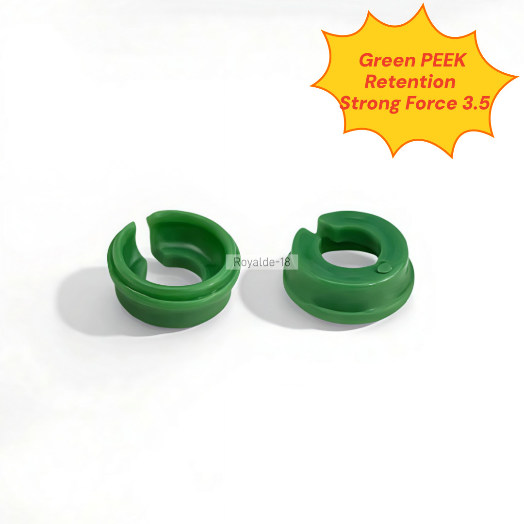 2x Novaloc Type PEEK Cap Strong Force 3.5 Retention Insert Caps Titanium Housing