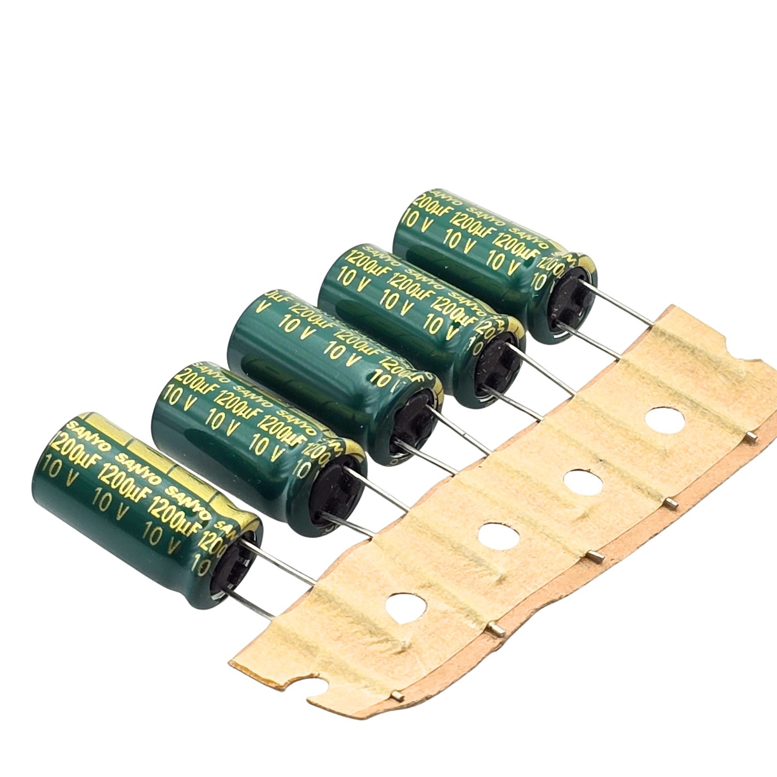 8pcs Sanyo 1200uF 10V 105°C Radial Electrolytic Capacitors 10x20mm