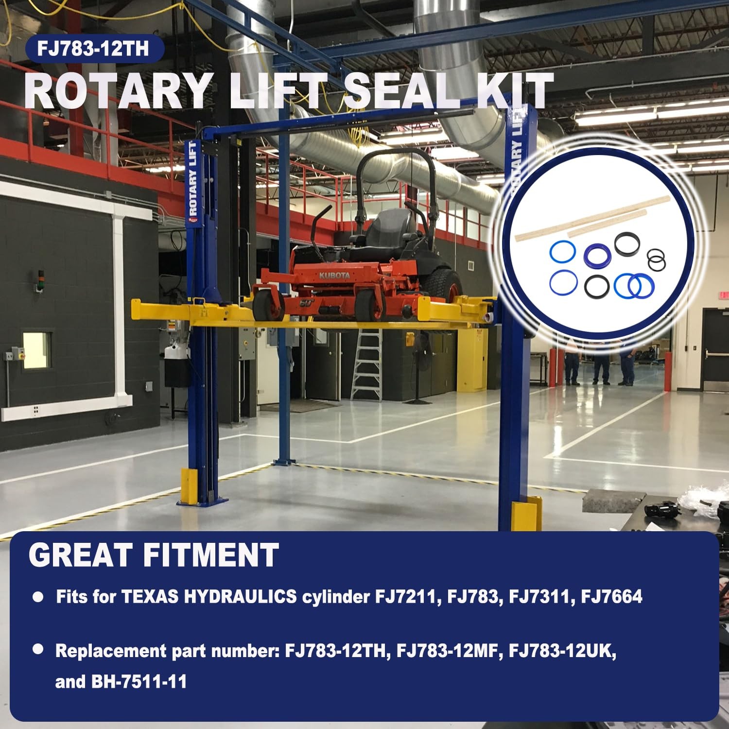Rotary lift n342 Seal Kit hydraulic cylinder kit Pacoma cylinders N342-12 seals
