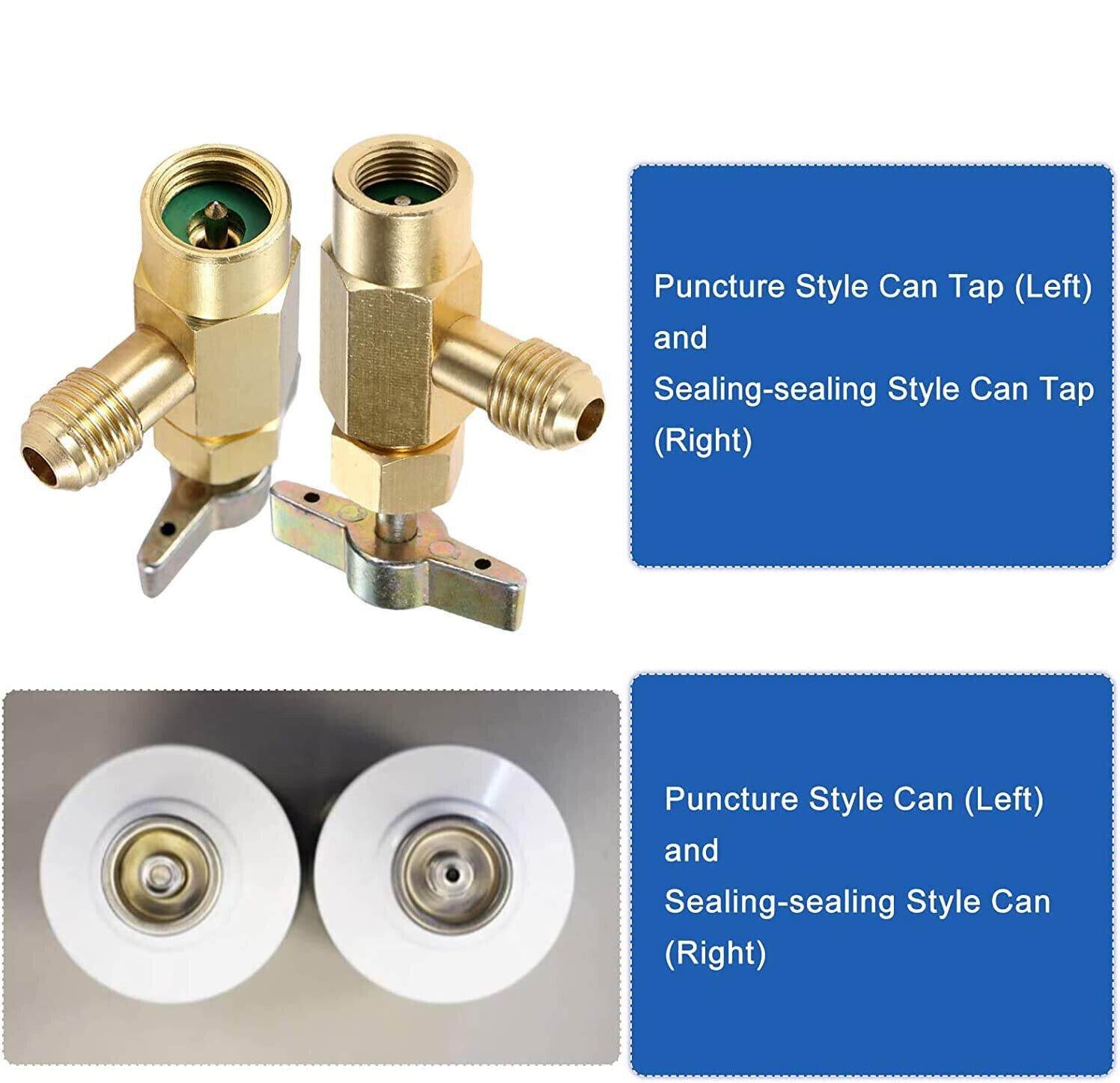 Self-Sealing A/C AC Can Tap Freon Puncture Style Tapper Adapter Dispensing Valve