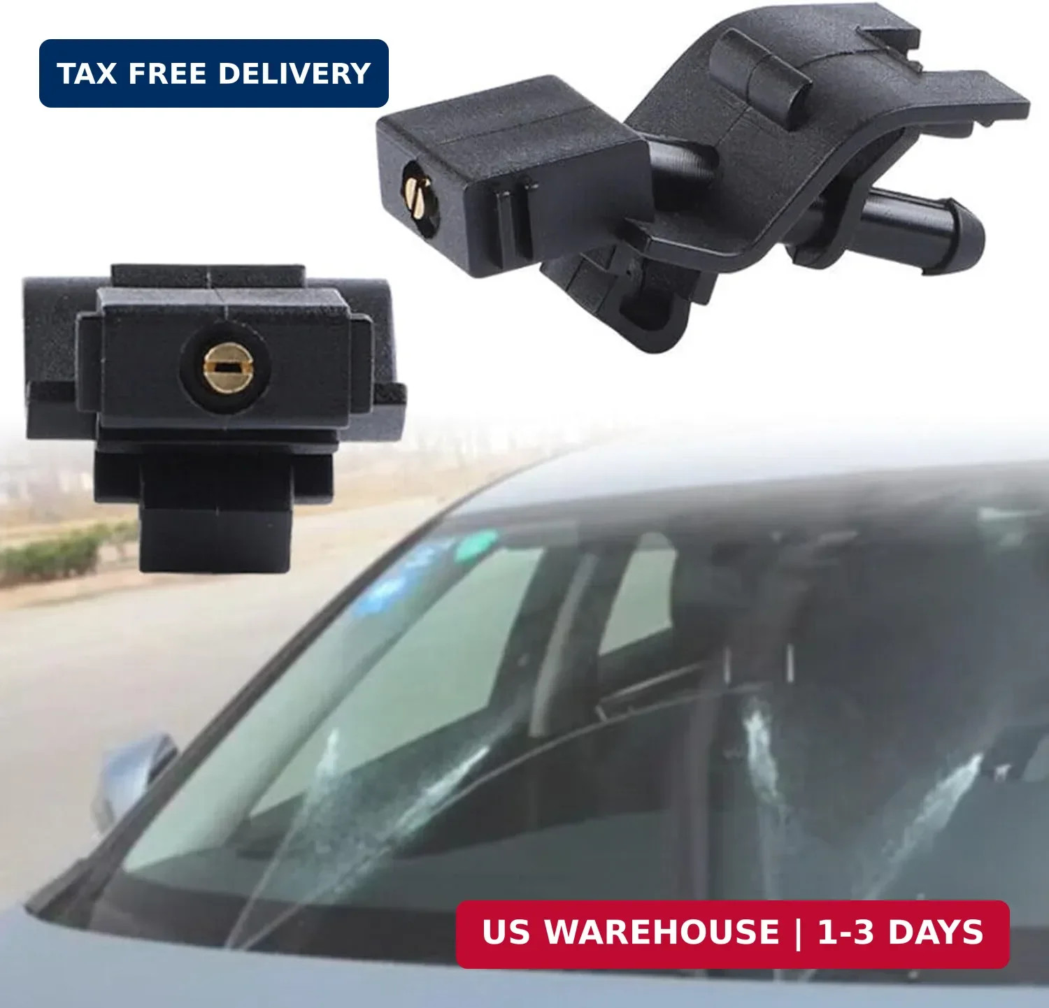 2PCS Adjustable Front Windshield Washer Nozzles Kit – Compatible with Toyota Hig