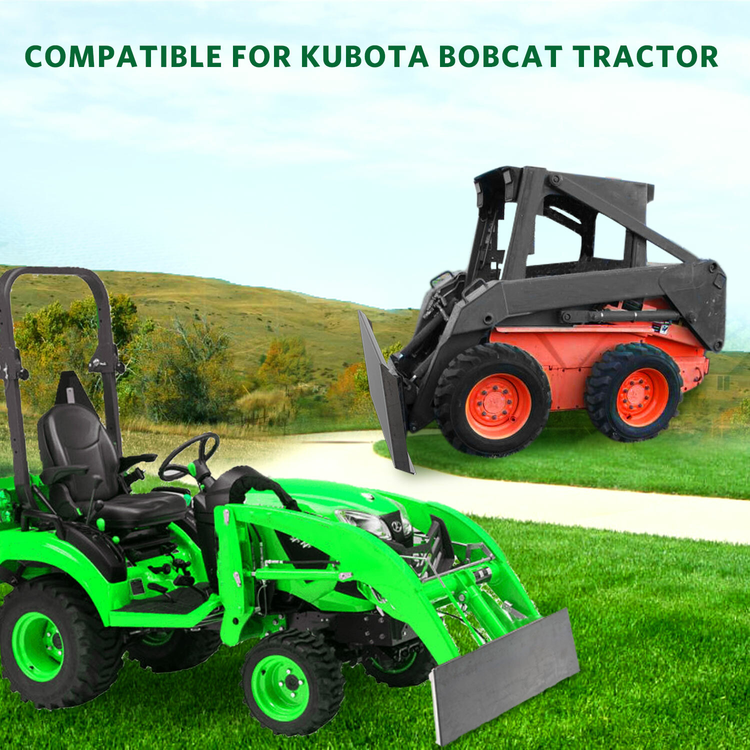 1/4″ 5/16″ 3/8″ 1/2″ Skid Steer Mount Plate Adapter Loader Quick Tach Attachment