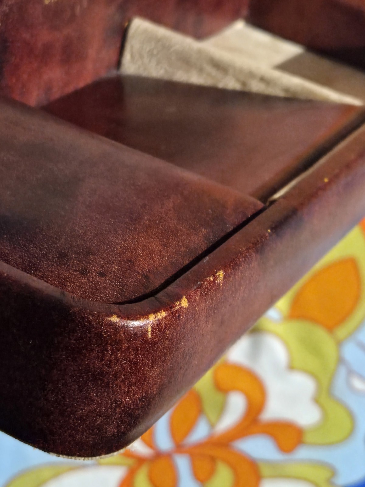 Handmade English Leather Valet Tray for Scully & Scully NY – Vintage 13×7
