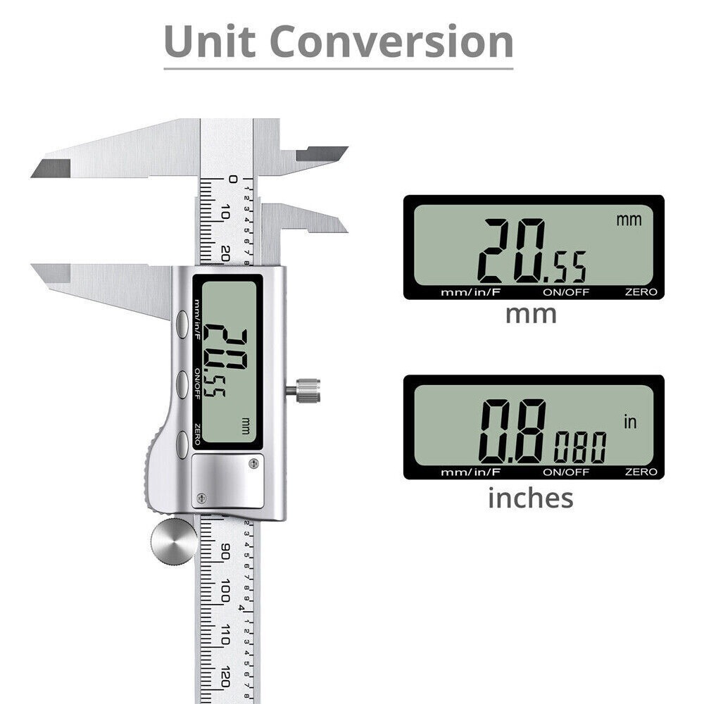 6″ 150mm Digital Caliper Micrometer LCD Gauge Vernier Electronic Measuring Tool