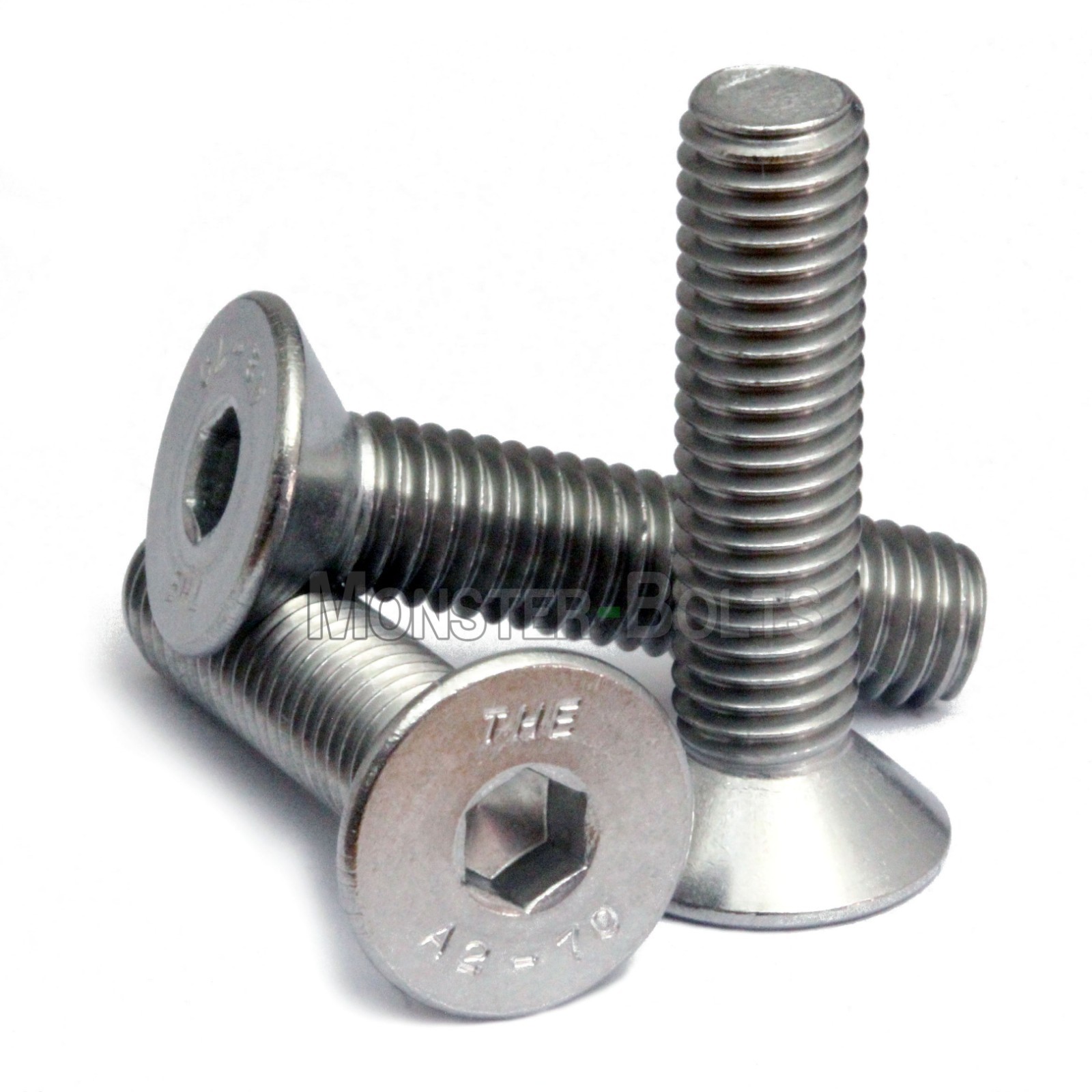 M5 Stainless Steel Flat Head Socket Cap Screws A2, Metric DIN 7991 0.80 Coarse