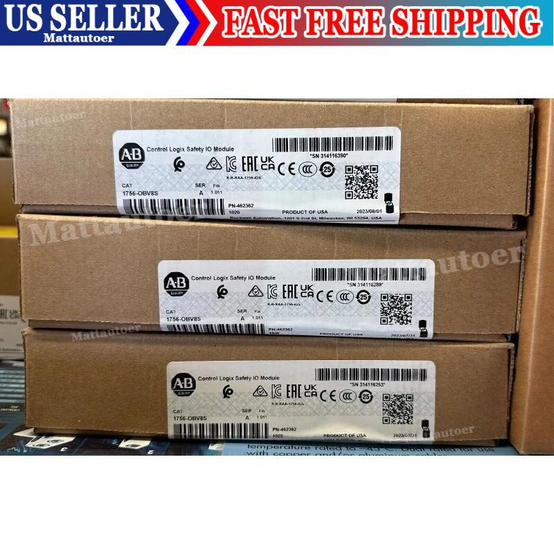 AB 1756-OBV8S ControlLogix Safety I/O Module 1756OBV8S New Sealed US Free Tax