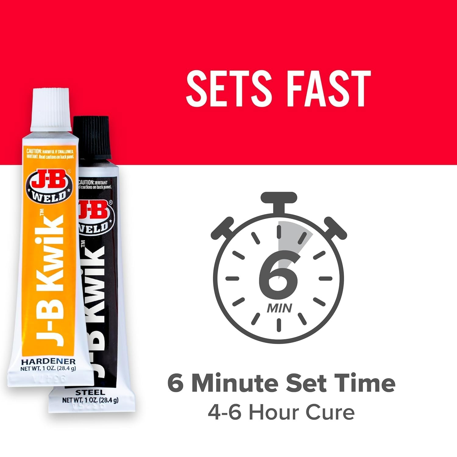 J-B Weld 8276 KwikWeld Quick Setting Steel Reinforced Epoxy – Dark Grey 2 oz