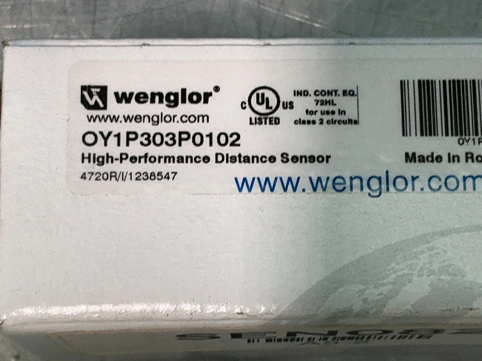 WENGLOR HIGH PERFORMANCE LASER DISTANCE SENSOR OY1P303P0102