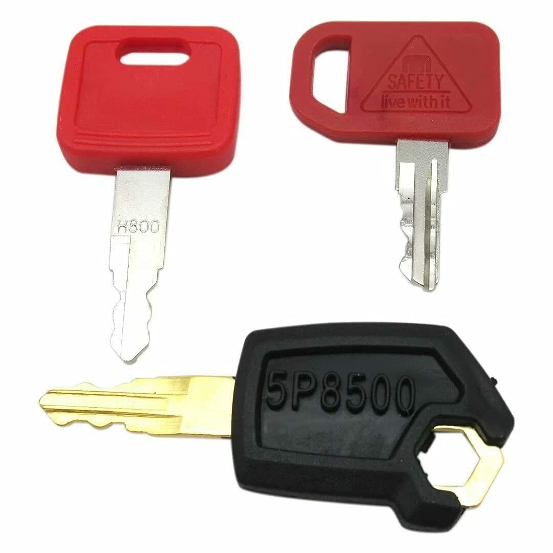 10 Heavy Construction Equipment Ignition Key Set For JD Case Komatsu Caterpillar