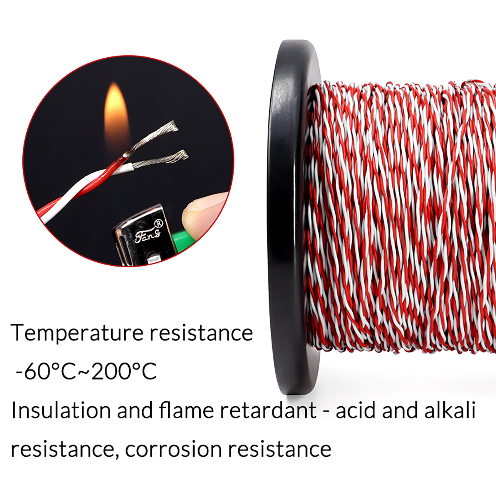 0.12-2.5mm² Wire Twisted Pairs 1-100 Metres Long PTFE hi-temp wire twisted pair