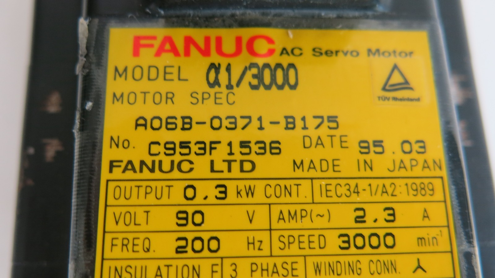 FANUC A06B-0371-B175 SERVO MOTOR