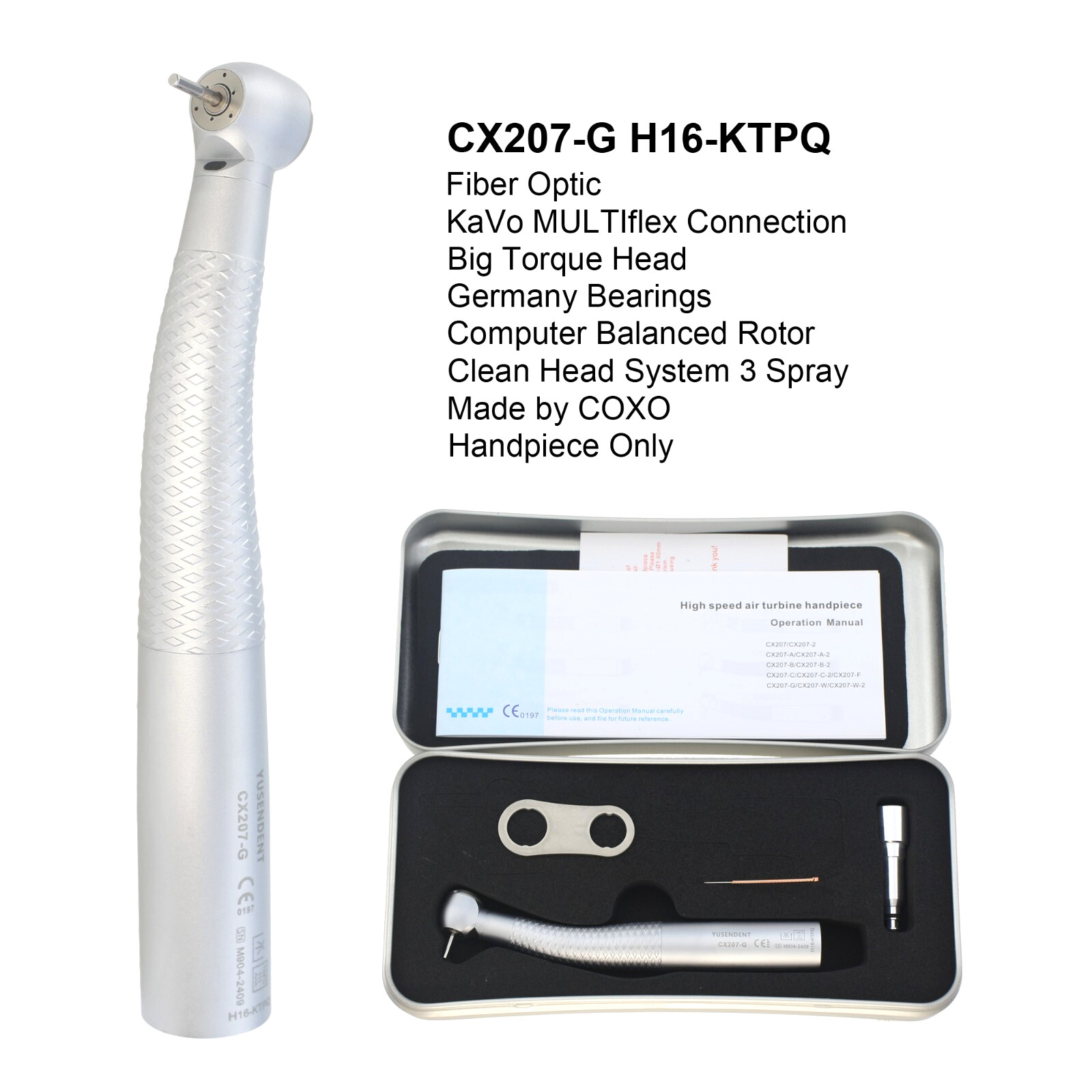 COXO Dental High Speed Handpiece Fiber Optic Turbine Big Torque KaVo MULTIflex