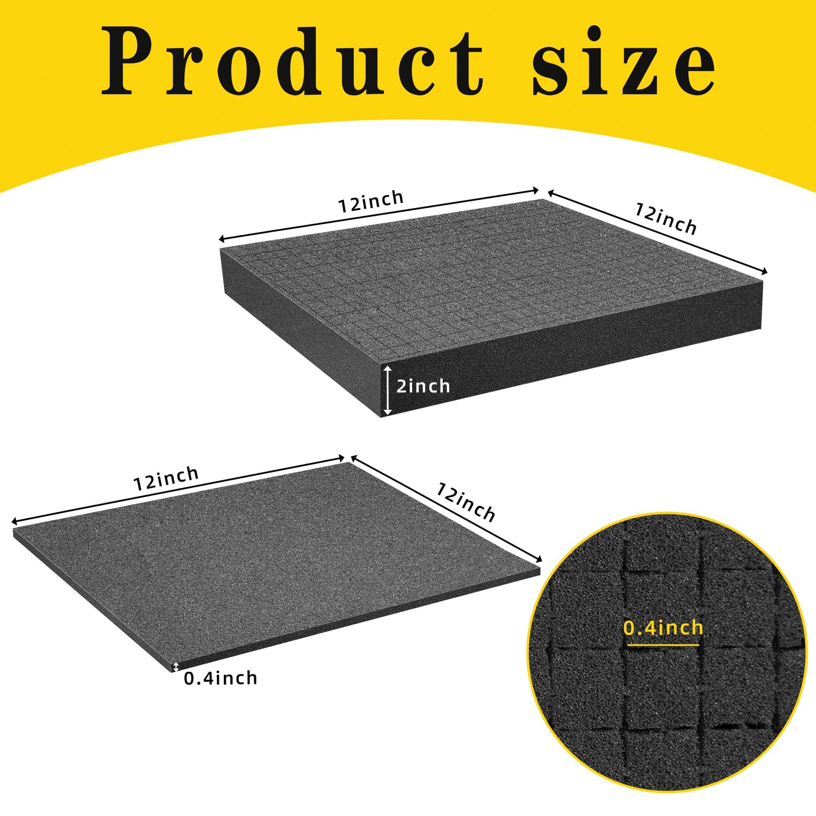 DECOHS 4 PCS Pick Apart Foam Insert- 2 Size Pick and Pluck Foam- Pluck Pre Cube
