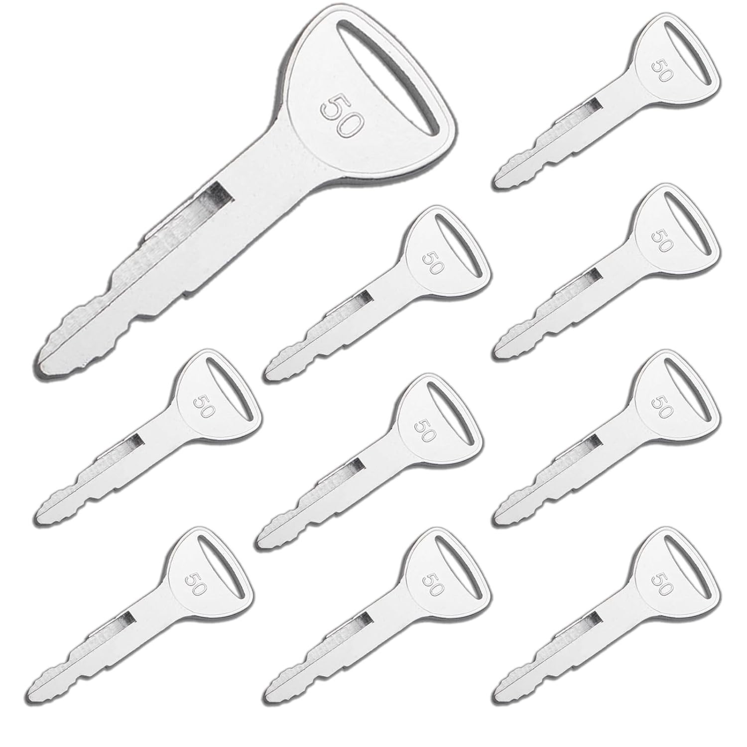 10Pcs Heavy Ignition Keys 57591-23330-71 575912333071 A62597 Toyota Forklift Key