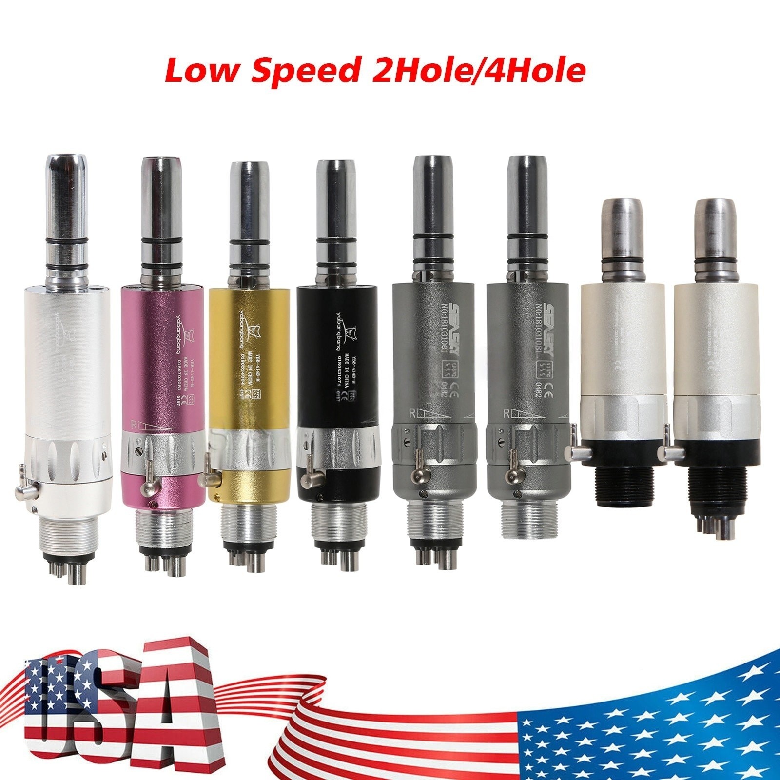 NSK Style Dental Low Slow Speed Air Motor Handpiece 2/4 Hole E-type 5 Models