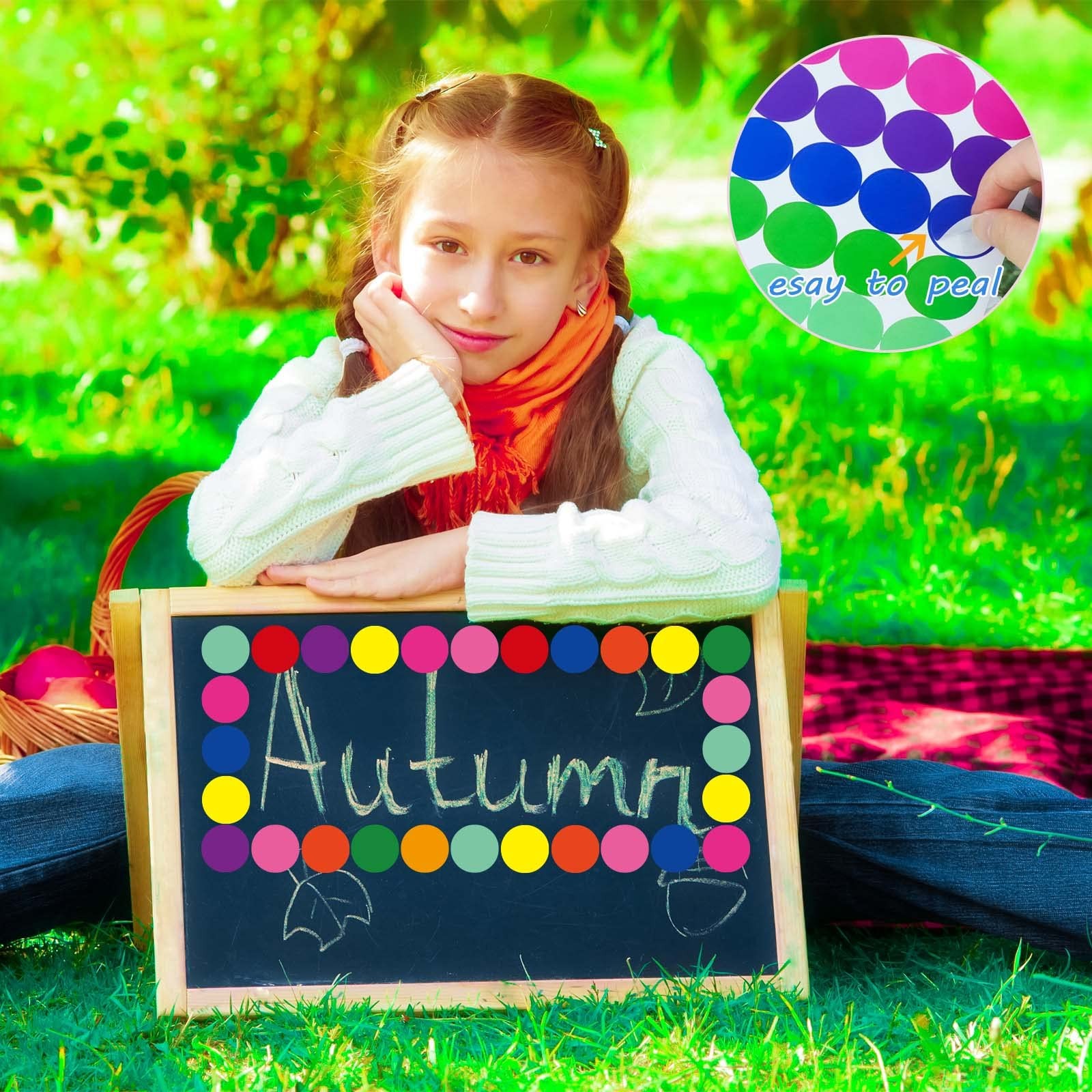 700 PCS Colored Dot Stickers 0.75 Inch Color Coding Labels Assorted Colors Decor