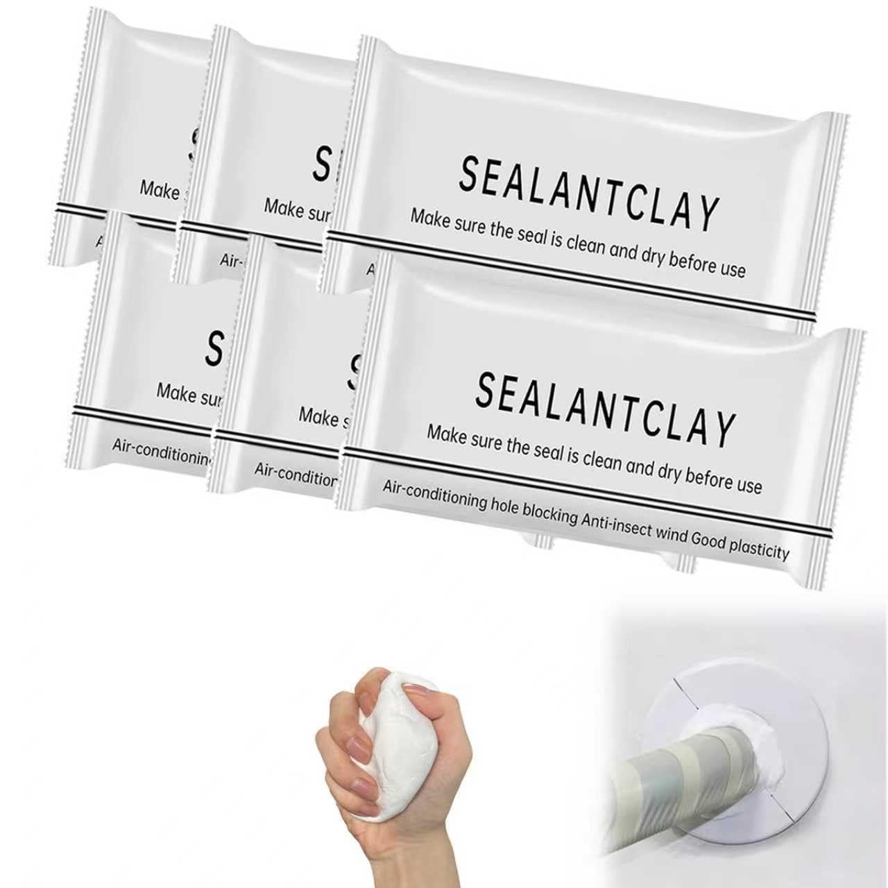 2026 Upgraded Moldable Sealant Clay, Faster Drying 6Pack Sealant Mastic, Qui…