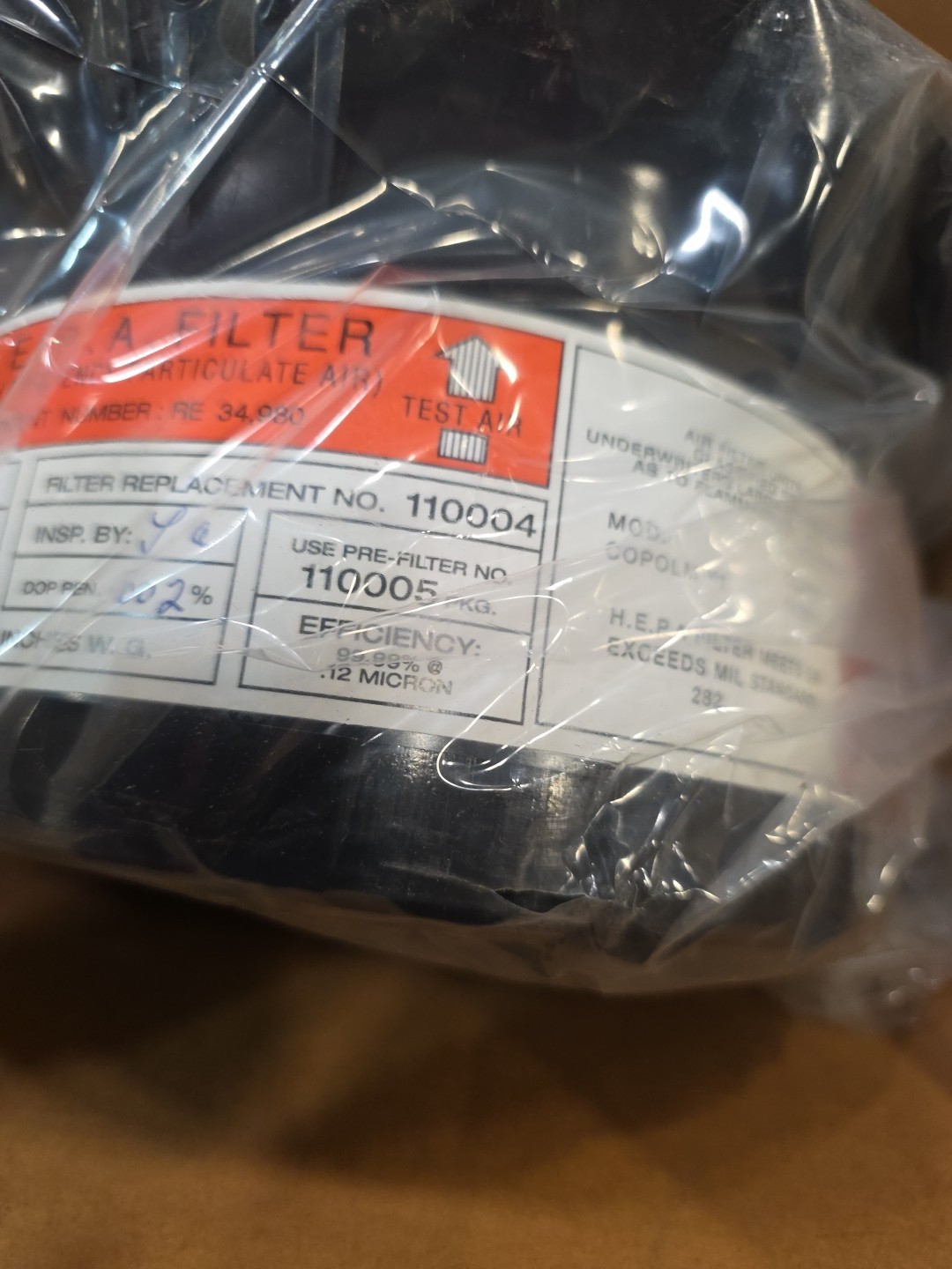 NIB Minuteman 100 CFM Class 2 Replacement HEPA Filter COPOLM 110004