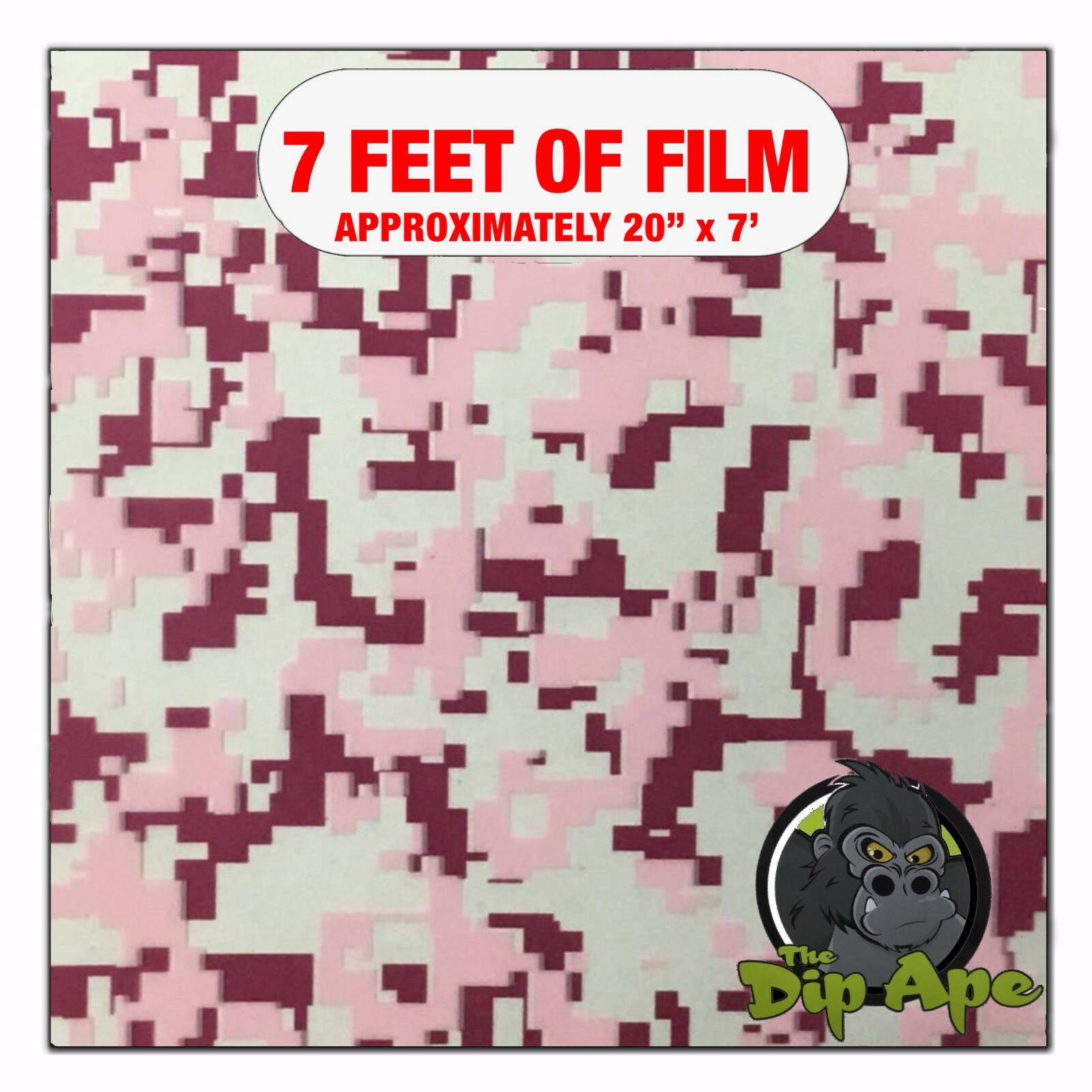 Hydrographic film Hot Pink Digital Camo hydro dipping 7′ x 20″ hydro dip