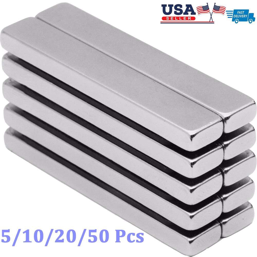 10/20/50pcs N52 Strong Neodymium Magnets Rare Earth Lifting Magnets 60x10x5mm3mm